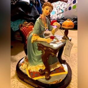 2000, SENTILI COLLECTION - beautiful Victorian woman at desk , vintage figurine